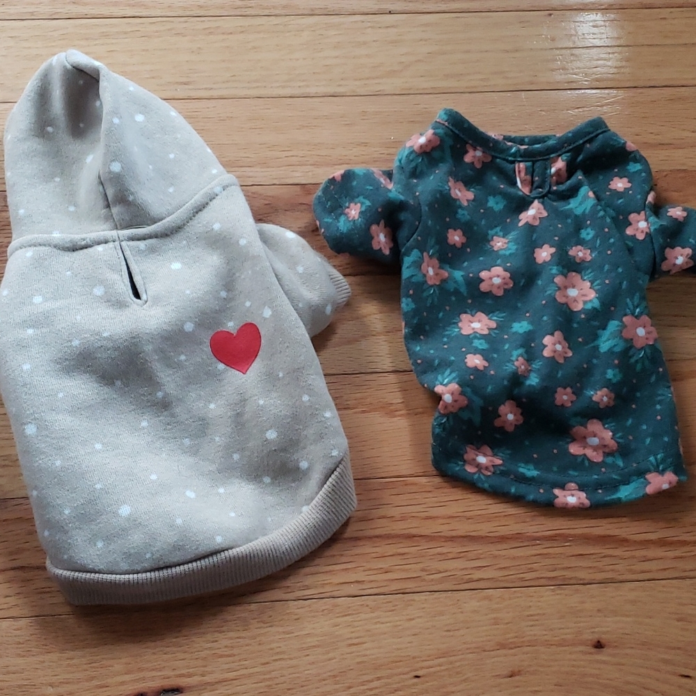 Pet hoodie and shirt XS